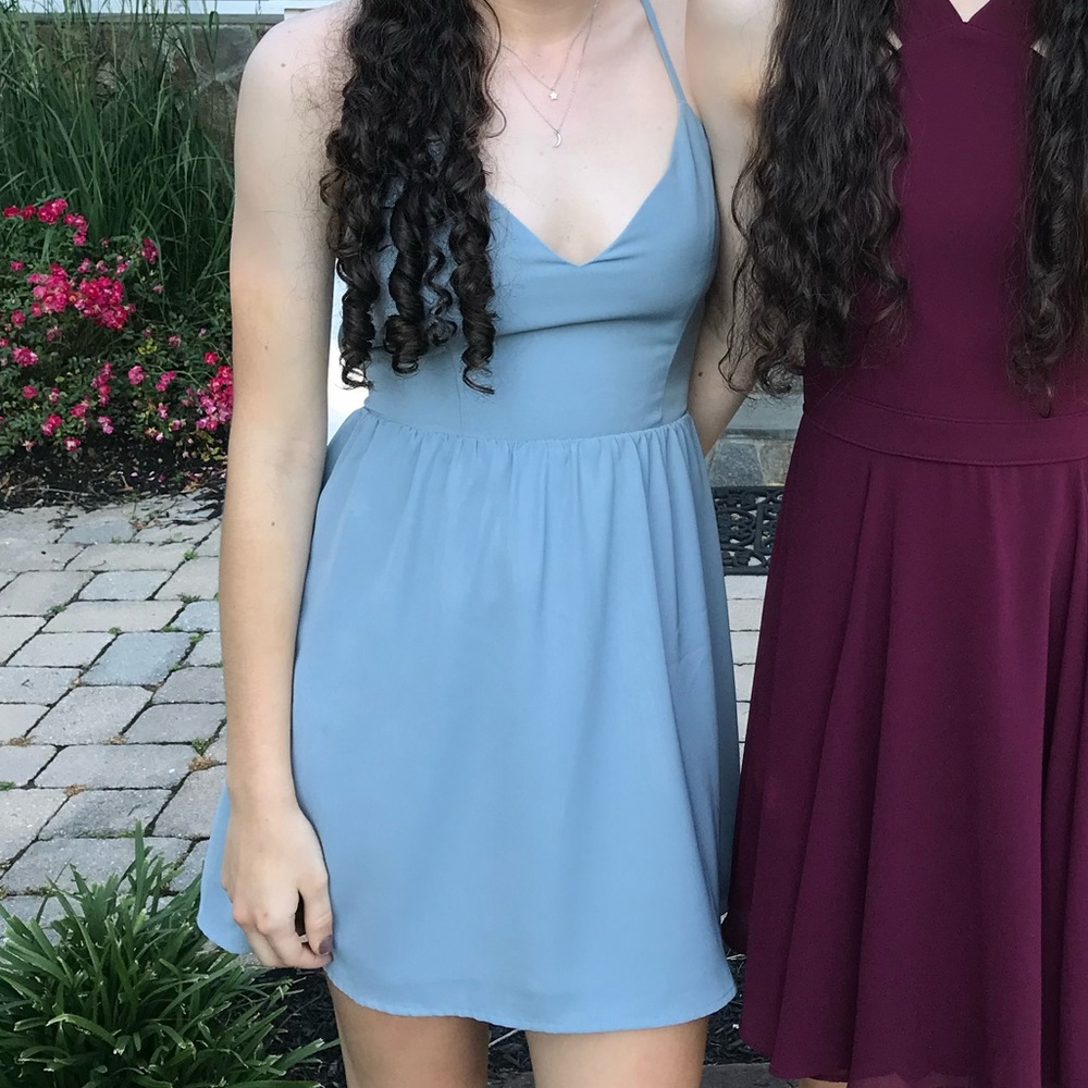 SKY BLUE HOMECOMING DRESS